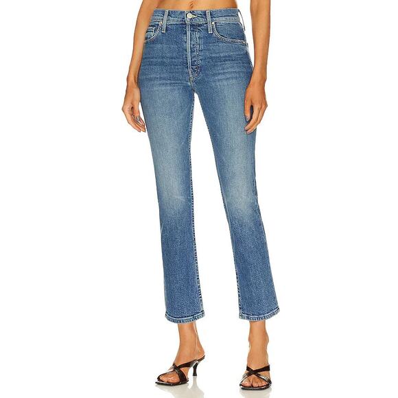 MOTHER SUPERIOR Tomcat Jeans High Rise Ankle Length Button Fly Blue 28” Waist - Picture 2 of 15